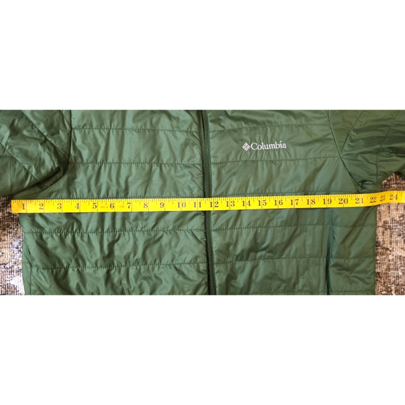 Columbia Omni-Heat Green Puffer Jacket Women’s Medium Winter Ski Coat Warm - Picture 3 of 8